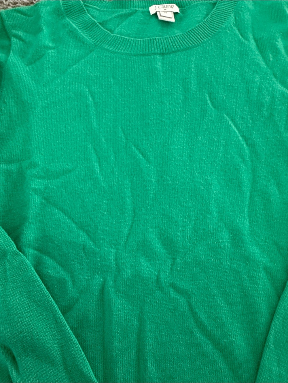 J. Crew Women's Scoop Neck Sweater in Bright Green - Picture 3 of 3